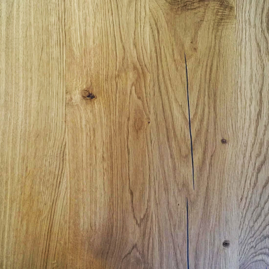 Tischplatte 180x85 cm ohne Baumkante aus massiver Eiche