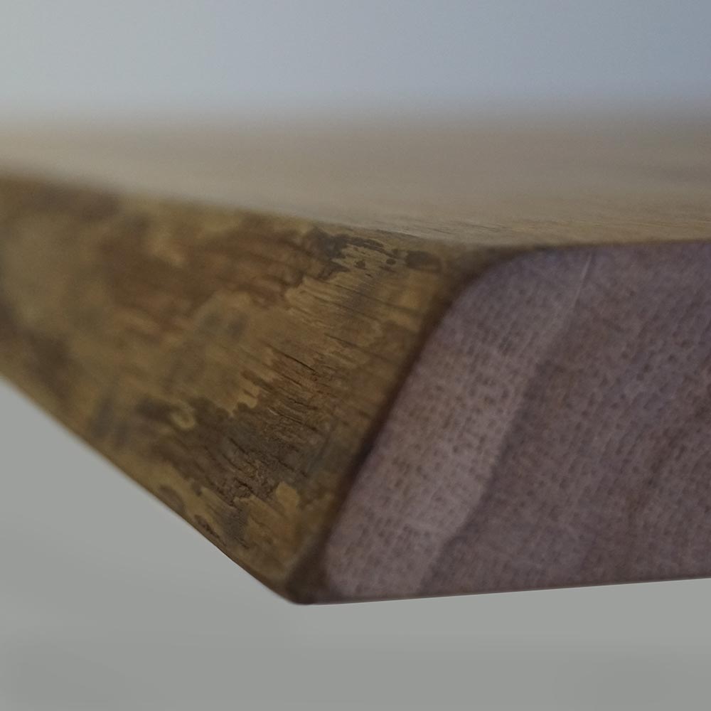 Tischplatte 180x85 cm mit Baumkante aus massiver Eiche