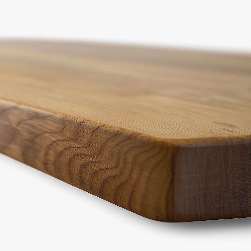 Tischplatte 200x100 cm ohne Baumkante aus massiver Eiche