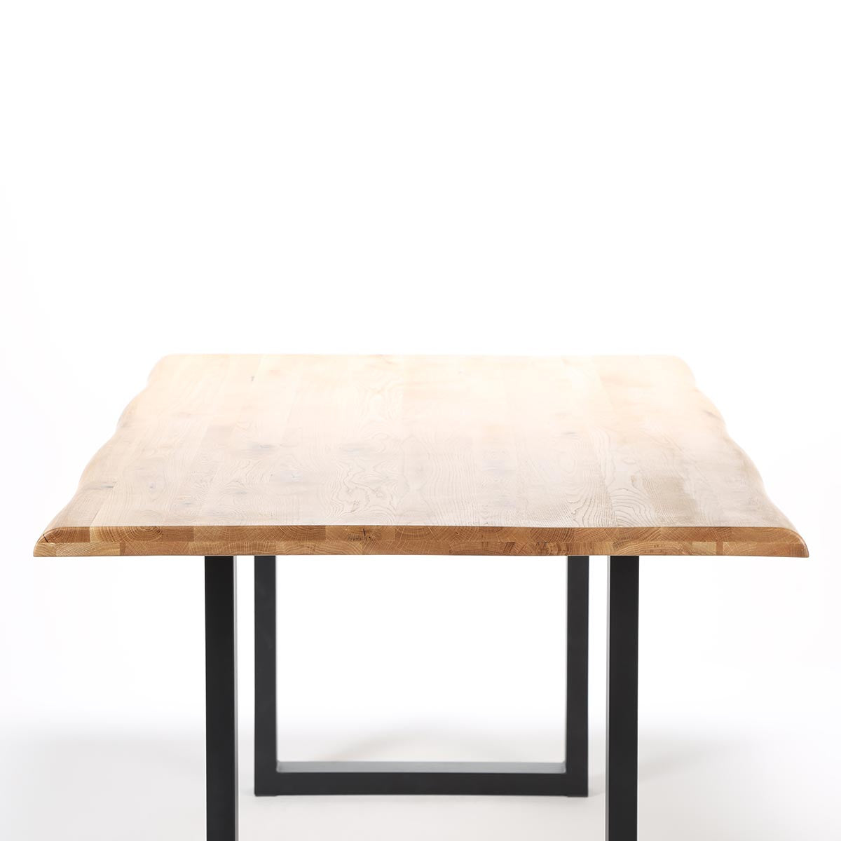 Esstisch Baumkante Eiche massiv 220x100cm mit U-Gestell