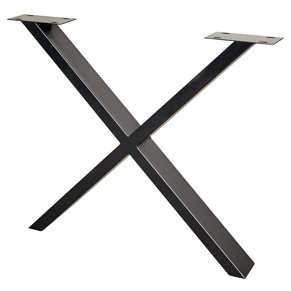 X-Tischbeine 1 Paar (2 Stück) in schwarz pulverbeschichtet