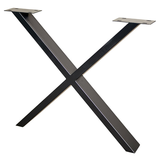 X-Tischbeine 1 Paar (2 Stück) in schwarz pulverbeschichtet