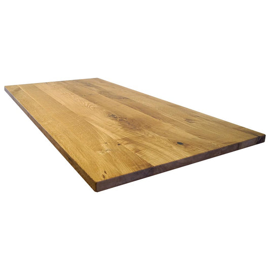 Tischplatte 160x80 cm ohne Baumkante aus massiver Eiche