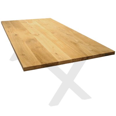 Tischplatte 240 x 100 cm ohne Baumkante aus massiver Eiche
