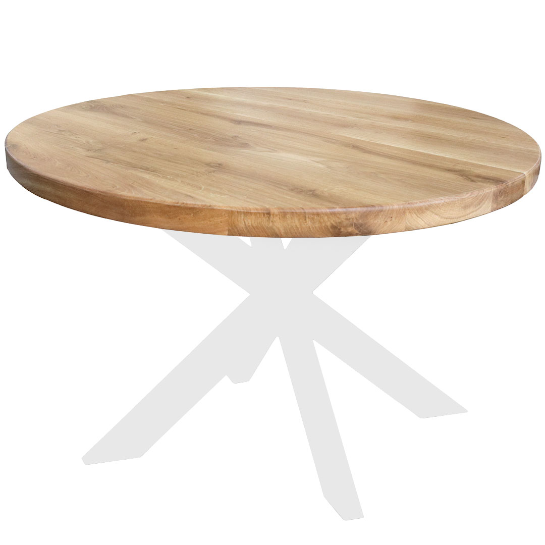 Runde Tischplatte | Durchmesser 115cm aus massiver Eiche